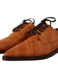 Dolce & Gabbana Elegant Eel Leather Lace-Up Formal Flats