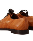 Dolce & Gabbana Elegant Eel Leather Lace-Up Formal Flats