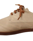 Dolce & Gabbana Elegant Beige Eel Leather Formal Flats