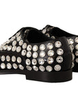 Dolce & Gabbana Crystal-Embellished Leather Formal Flats