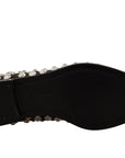 Dolce & Gabbana Crystal-Embellished Leather Formal Flats