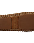 Dolce & Gabbana Elegant Wool Knit Ballerina Flats in Brown
