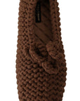 Dolce & Gabbana Elegant Wool Knit Ballerina Flats