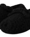 Dolce & Gabbana Elegant Black Wool Knit Ballet Flats