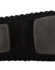 Dolce & Gabbana Elegant Black Wool Knit Ballet Flats