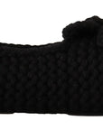 Dolce & Gabbana Elegant Black Wool Knit Ballet Flats