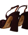 Dolce & Gabbana Elegant Purple Suede Heels Sandals
