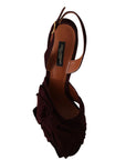 Dolce & Gabbana Elegant Purple Suede Heels Sandals
