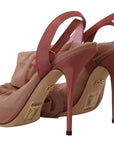 Dolce & Gabbana Elegant Pink Ankle Strap Heels Sandals