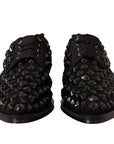 Dolce & Gabbana Elegant Gros Grain Lace-Up Jeweled Flats