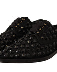 Dolce & Gabbana Elegant Gros Grain Lace-Up Jeweled Flats