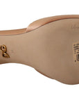 Dolce & Gabbana Elegant Beige Silk Ankle Strap Pumps