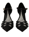 Dolce & Gabbana Elegant Crystal-Embellished Suede Pumps