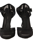 Dolce & Gabbana Elegant Mesh T-Strap Stiletto Pumps