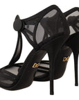 Dolce & Gabbana Elegant Mesh T-Strap Stiletto Pumps