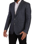 Dolce & Gabbana Elegant Slim Fit Two-Button Blue Blazer