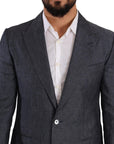 Dolce & Gabbana Elegant Slim Fit Two-Button Blue Blazer