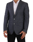 Dolce & Gabbana Elegant Slim Fit Two-Button Blue Blazer