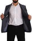 Dolce & Gabbana Elegant Slim Fit Two-Button Blue Blazer