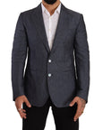 Dolce & Gabbana Elegant Slim Fit Two-Button Blue Blazer