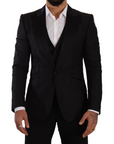 Dolce & Gabbana Sicilia Slim Fit Black Suit Ensemble