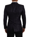 Dolce & Gabbana Elegant Dark Blue MARTINI Formal Blazer