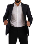 Dolce & Gabbana Elegant Dark Blue MARTINI Formal Blazer