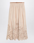 Zimmermann ZIMMERMANN Wylie cream colored midi skirt