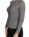 Dolce & Gabbana Elegant Black and White Wool Cardigan
