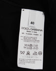 Dolce & Gabbana Elegant Black Silk Floral Polo Top
