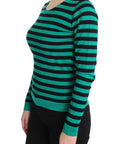 Dolce & Gabbana Elegant Striped Cashmere Silk Sweater