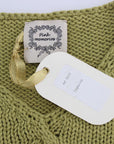PINK MEMORIES Elegant Green Sleeveless Vest Sweater