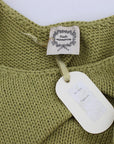 PINK MEMORIES Elegant Green Knit Sleeveless Vest Sweater