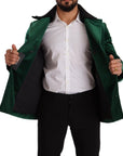 Dolce & Gabbana Elegant Velvet Double Breasted Overcoat