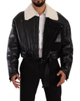 Dolce & Gabbana Elegant Shearling Biker Jacket