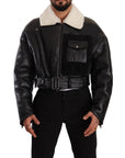 Dolce & Gabbana Elegant Shearling Biker Jacket