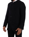 Dolce & Gabbana Elegant Dark Grey Alpaca Blend Jacket