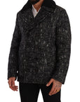 Dolce & Gabbana Chic Double Breasted Wool Blend Overcoat