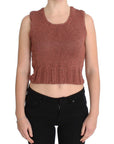 PINK MEMORIES Chic Red Sleeveless Knit Vest Sweater