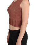 PINK MEMORIES Chic Red Sleeveless Knit Vest Sweater