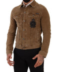 Dolce & Gabbana Elegant Corduroy Logo Jacket