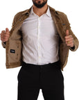 Dolce & Gabbana Elegant Corduroy Logo Jacket
