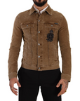 Dolce & Gabbana Elegant Corduroy Logo Jacket
