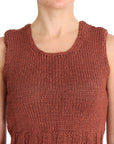 PINK MEMORIES Chic Red Sleeveless Knit Vest Sweater