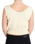 PINK MEMORIES Beige Sleeveless Knit Vest Sweater