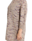 PINK MEMORIES Beige Oversized V-Neck Knitted Sweater