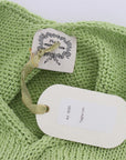 PINK MEMORIES Elegant Green Knitted Sleeveless Vest Sweater