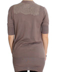 PINK MEMORIES Elegant Purple Cotton Lace Cardigan Sweater
