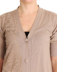 PINK MEMORIES Elegant Pink Cotton Lace Cardigan