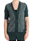 PINK MEMORIES Elegant Green Lace Cardigan Sweater